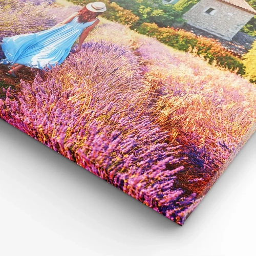 Schilderen op canvas - Lavendel meisje - 120x50 cm