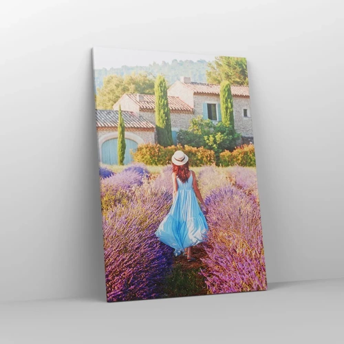 Schilderen op canvas - Lavendel meisje - 70x100 cm
