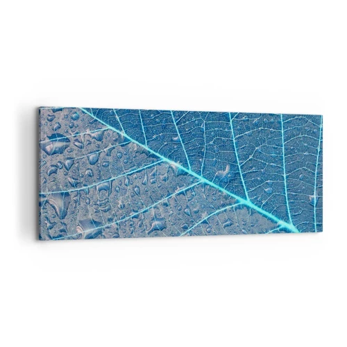 Schilderen op canvas - Leven in blauw - 100x40 cm