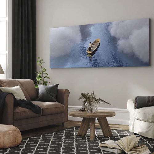 Schilderen op canvas - Leven – reis – onbekend - 100x40 cm