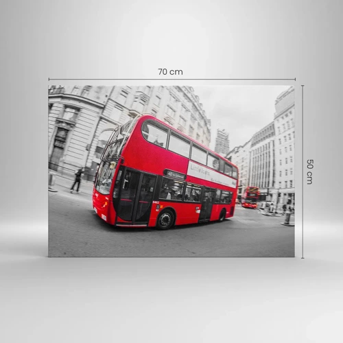 Schilderen op canvas - Londen traditioneel - by bus - 70x50 cm