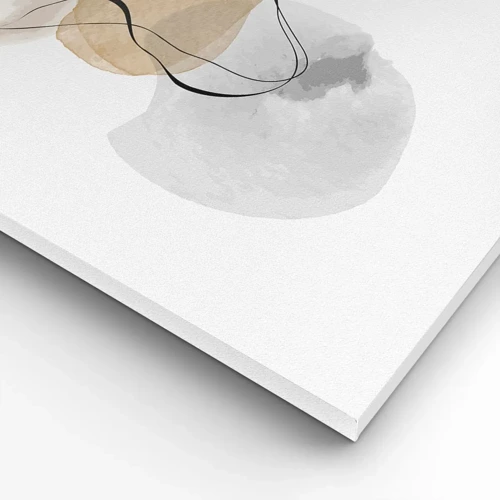 Schilderen op canvas - Lucht kralen - 100x40 cm
