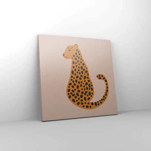 Schilderen op canvas - Luipaardprint is een modieus print - 30x30 cm
