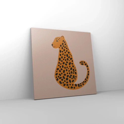 Schilderen op canvas - Luipaardprint is een modieus print - 60x60 cm