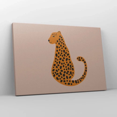 Schilderen op canvas - Luipaardprint is een modieus print - 70x50 cm
