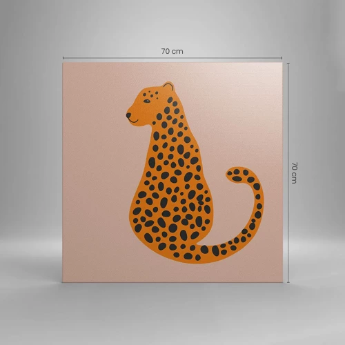 Schilderen op canvas - Luipaardprint is een modieus print - 70x70 cm
