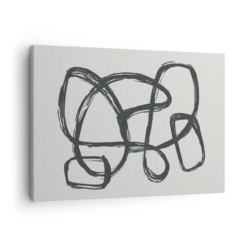 Schilderen op canvas - Lusvormige abstractie - 70x50 cm