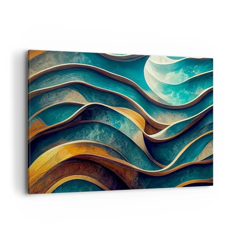 Schilderen op canvas - Meanders van blauw - 120x80 cm