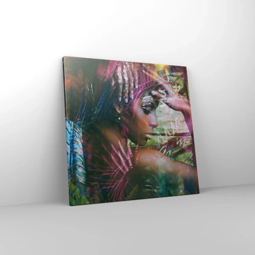 Schilderen op canvas - Moeder Natuur in de jungle - 50x50 cm
