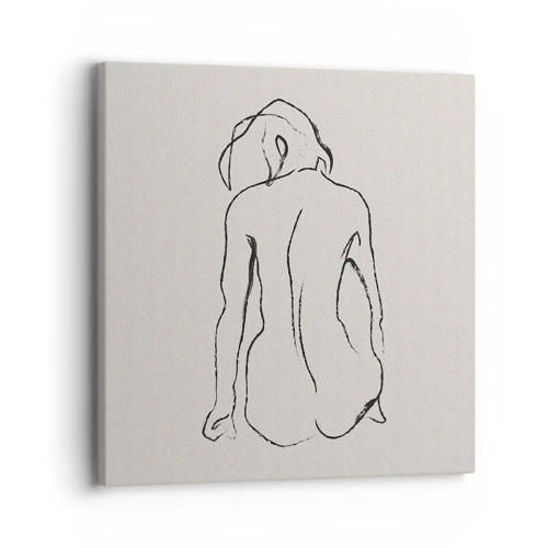 Schilderen op canvas - Naakt meisje - 30x30 cm