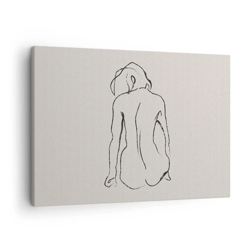 Schilderen op canvas - Naakt meisje - 70x50 cm