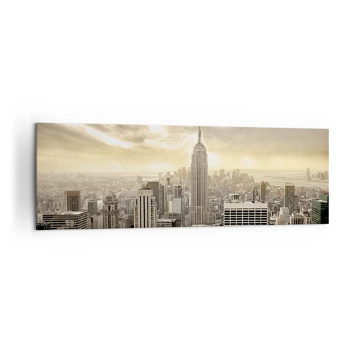 Schilderen op canvas - New York geweven van grijs - 160x50 cm