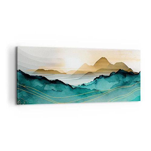 Schilderen op canvas - Op de rand van abstractie – landschap - 100x40 cm
