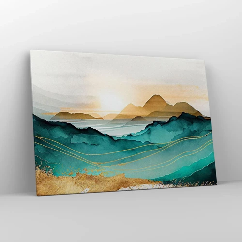 Schilderen op canvas - Op de rand van abstractie – landschap - 100x70 cm