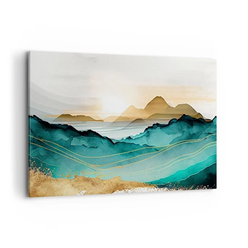 Schilderen op canvas - Op de rand van abstractie – landschap - 120x80 cm