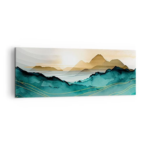 Schilderen op canvas - Op de rand van abstractie – landschap - 140x50 cm