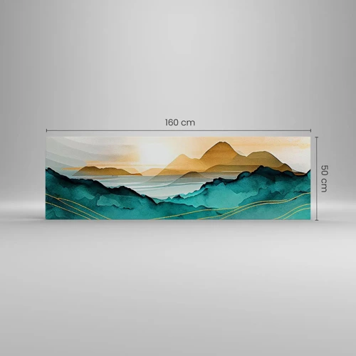 Schilderen op canvas - Op de rand van abstractie – landschap - 160x50 cm