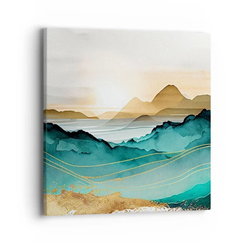 Schilderen op canvas - Op de rand van abstractie – landschap - 40x40 cm