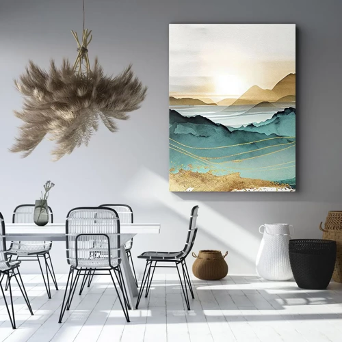 Schilderen op canvas - Op de rand van abstractie – landschap - 70x100 cm