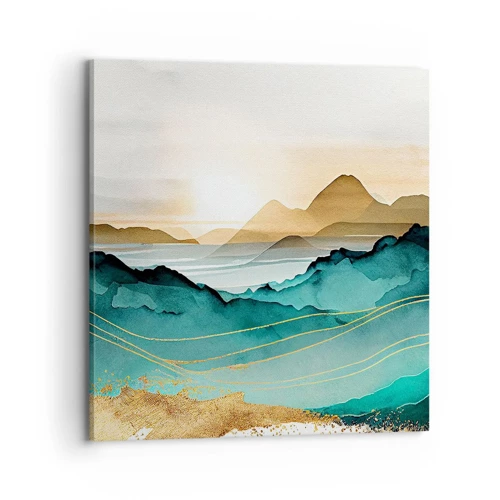 Schilderen op canvas - Op de rand van abstractie – landschap - 70x70 cm