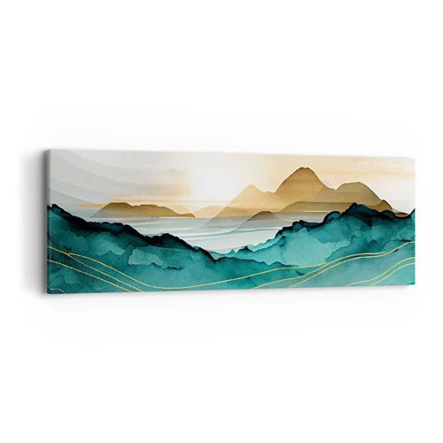 Schilderen op canvas - Op de rand van abstractie – landschap - 90x30 cm