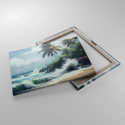 Schilderen op canvas - Op een tropische kust - 70x50 cm