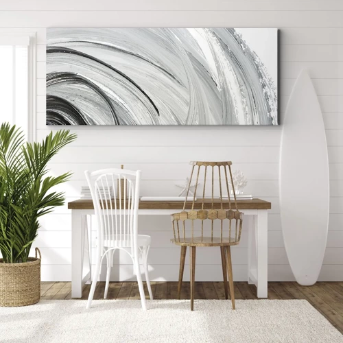 Schilderen op canvas - Orbitale samenstelling - 100x40 cm