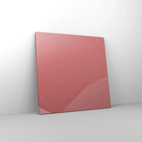 Schilderen op canvas - Organische compositie in roze - 40x40 cm
