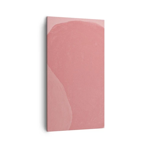 Schilderen op canvas - Organische compositie in roze - 45x80 cm