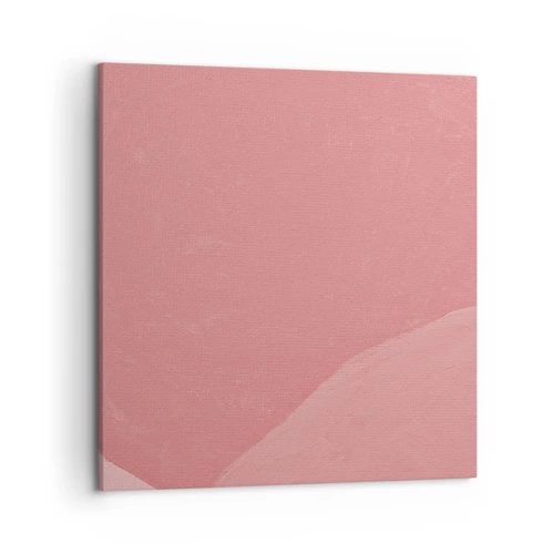 Schilderen op canvas - Organische compositie in roze - 50x50 cm