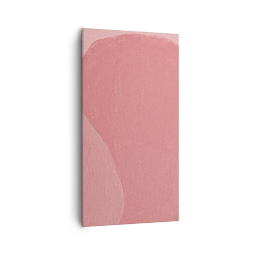 Schilderen op canvas - Organische compositie in roze - 55x100 cm