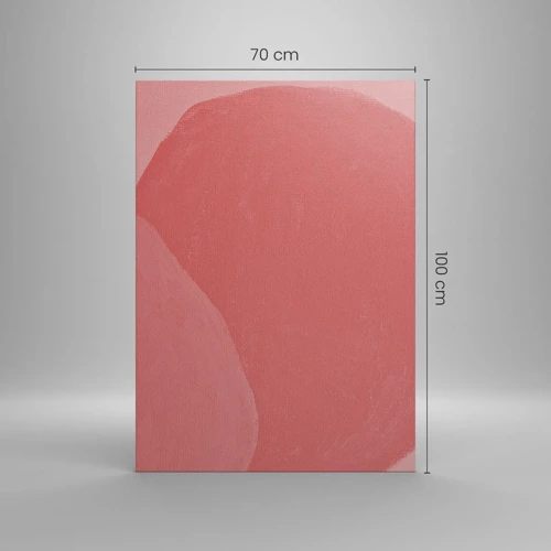 Schilderen op canvas - Organische compositie in roze - 70x100 cm