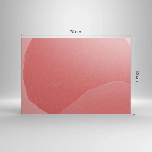 Schilderen op canvas - Organische compositie in roze - 70x50 cm