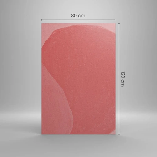 Schilderen op canvas - Organische compositie in roze - 80x120 cm