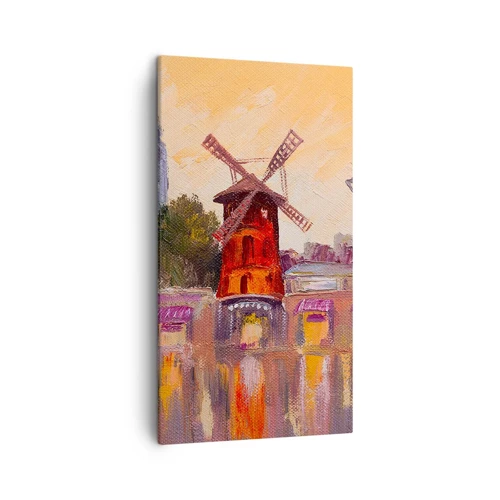 Schilderen op canvas - Parijse iconen – Moulin Rouge - 45x80 cm