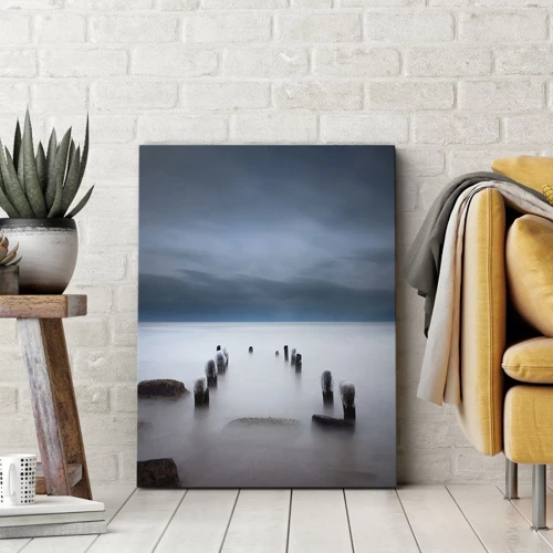 Schilderen op canvas - Peinzend meer - 45x80 cm