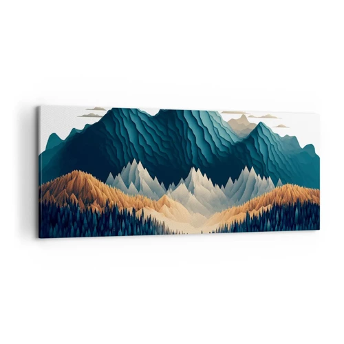 Schilderen op canvas - Perfect berglandschap - 120x50 cm