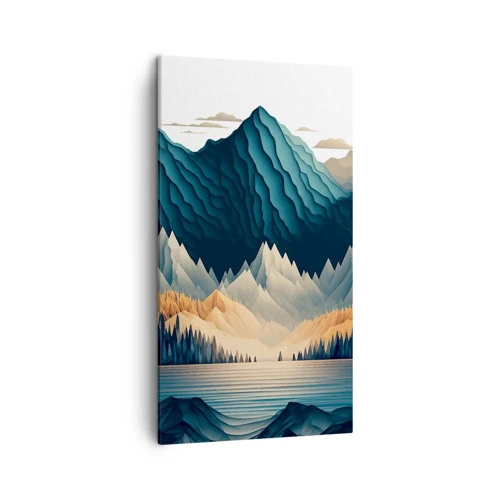 Schilderen op canvas - Perfect berglandschap - 45x80 cm