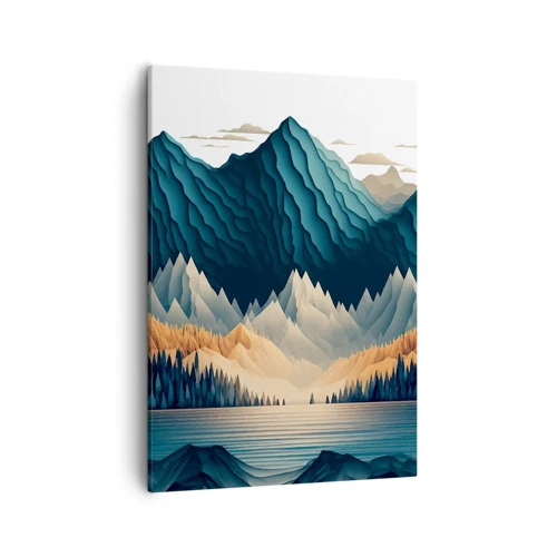 Schilderen op canvas - Perfect berglandschap - 50x70 cm
