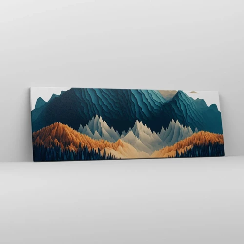 Schilderen op canvas - Perfect berglandschap - 90x30 cm