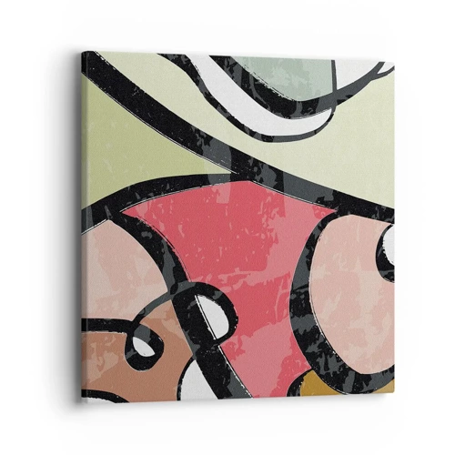 Schilderen op canvas - Pirouettes tussen kleuren - 40x40 cm