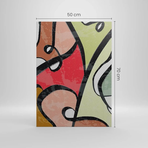Schilderen op canvas - Pirouettes tussen kleuren - 50x70 cm