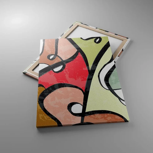Schilderen op canvas - Pirouettes tussen kleuren - 70x100 cm