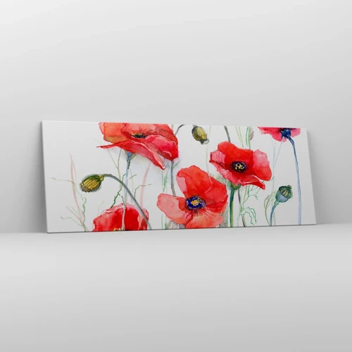 Schilderen op canvas - Poolse bloemen - 140x50 cm