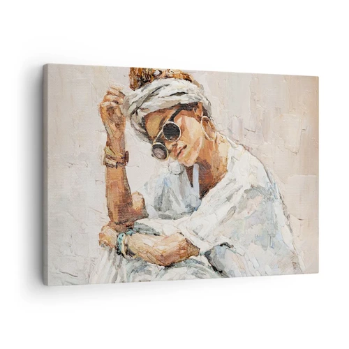 Schilderen op canvas - Portret in de volle zon - 70x50 cm