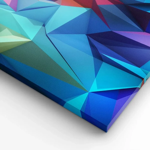 Schilderen op canvas - Regenboog origami - 45x80 cm