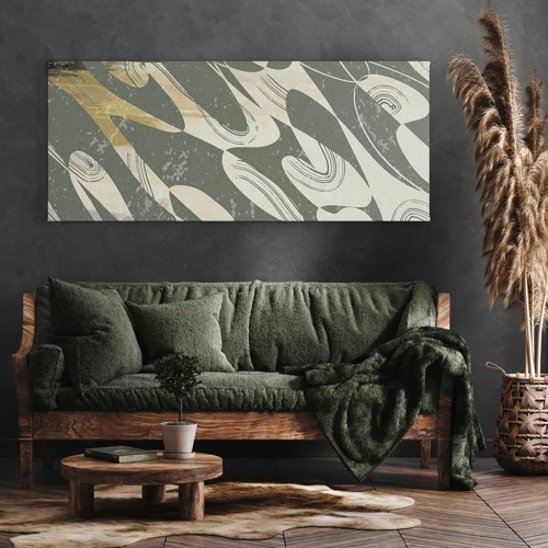 Schilderen op canvas - Ritmische abstractie - 100x40 cm