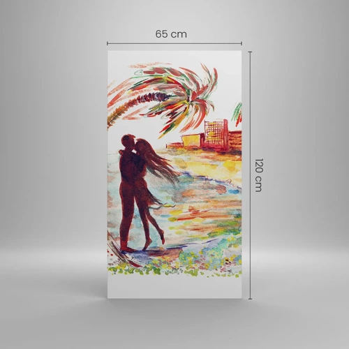 Schilderen op canvas - Romantische vakantie - 65x120 cm