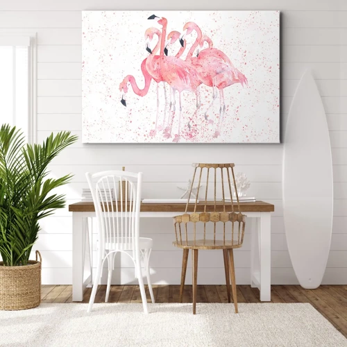 Schilderen op canvas - Roze ensemble - 120x80 cm