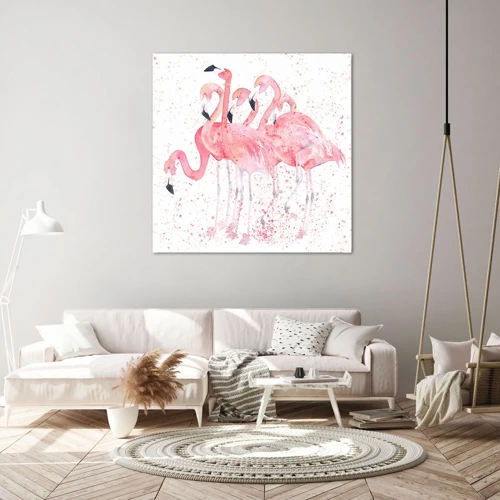Schilderen op canvas - Roze ensemble - 30x30 cm